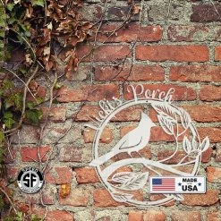 Speed Fabrication Animal Metal Signs Personalized Cardinal Porch- Customized Metal Cardinal Sign