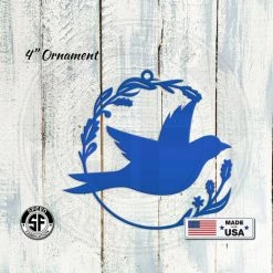 Speed Fabrication Animal Metal Signs Bird Wall Decor - Bird In Wreath Wall Art - Mom Gift