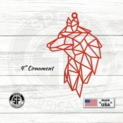 Speed Fabrication Geometric Art Wolf Minimalist Wall Decor Animal Metal Signs