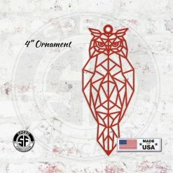 Speed Fabrication Animal Metal Signs Geometric Art Owl Minimalist Wall Decor