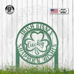 Speed Fabrication Outdoor/Lawn/Garden Metal Signs Assorted St. Patrick's Day Decor Metal Yard Stakes- St. Patty's Day
