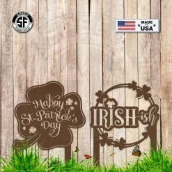 Speed Fabrication Outdoor/Lawn/Garden Metal Signs Assorted St. Patrick's Day Decor Metal Yard Stakes- St. Patty's Day