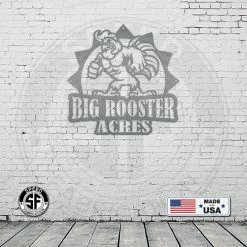 Speed Fabrication Personalized Chicken-Rooster Farm Metal Sign- Chicken Coop Sign Farm Metal Signs