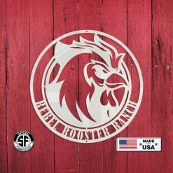 Speed Fabrication Farm Metal Signs Personalized Round Mean Chicken/Rooster Farm Metal Sign