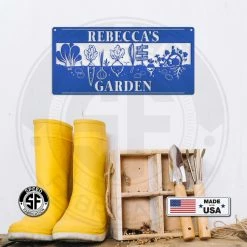 Speed Fabrication Outdoor/Lawn/Garden Personalized Vegetable Garden Metal Sign