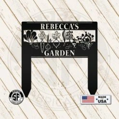 Speed Fabrication Outdoor/Lawn/Garden Personalized Vegetable Garden Metal Yard Stake Sign