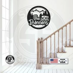 Speed Fabrication Personalized Mountain Camper Metal Sign