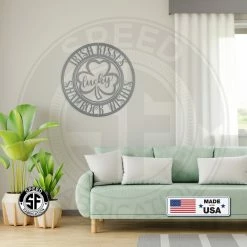 Speed Fabrication Irish Kisses Shamrock Wishes St. Patrick's Day Metal Sign - St. Patty's Day St. Patrick's Day Metal Signs