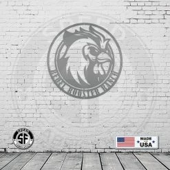 Speed Fabrication Farm Metal Signs Personalized Round Mean Chicken/Rooster Farm Metal Sign