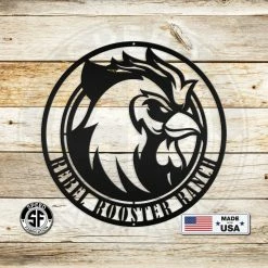 Speed Fabrication Farm Metal Signs Personalized Round Mean Chicken/Rooster Farm Metal Sign