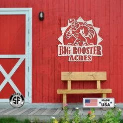 Speed Fabrication Personalized Chicken-Rooster Farm Metal Sign- Chicken Coop Sign Farm Metal Signs