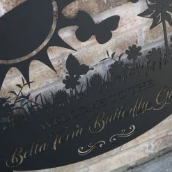 Speed Fabrication Outdoor Patio/Lawn Metal Signs Custom Flower Garden Metal Yard Stake Sign - Mother's Day Gift