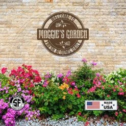 Speed Fabrication Metal Garden Signs And Stakes Custom Rose Garden Sign