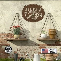 Speed Fabrication Metal Garden Sign, Life Is Better In The Garden