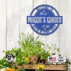 Speed Fabrication Metal Garden Signs And Stakes Custom Rose Garden Sign