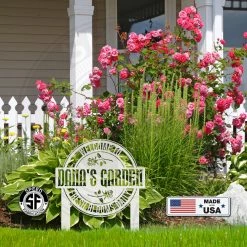 Speed Fabrication Personalized Garden Metal Yard Stake - Rose Garden Sign Metal Garden Signs And Stakes