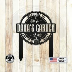 Speed Fabrication Personalized Garden Metal Yard Stake - Rose Garden Sign Metal Garden Signs And Stakes