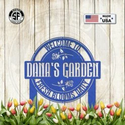 Speed Fabrication Personalized Garden Metal Yard Stake - Rose Garden Sign Metal Garden Signs And Stakes