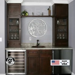 Speed Fabrication Palm Tree Drink Time Metal Sign Bar And Pub Custom Metal Signs