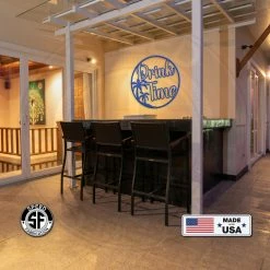 Speed Fabrication Palm Tree Drink Time Metal Sign Bar And Pub Custom Metal Signs