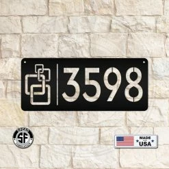 Speed Fabrication Address/House Number Metal Signs Modern Custom Metal Address Sign