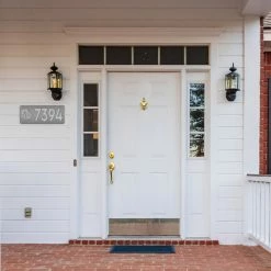 Speed Fabrication Rectangle Custom Address Sign With Flowers
