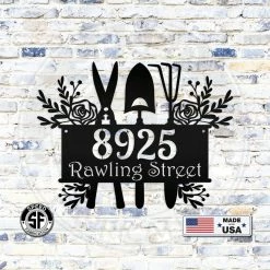 Speed Fabrication Custom Gardening House Numbers - Address Address/House Number Metal Signs