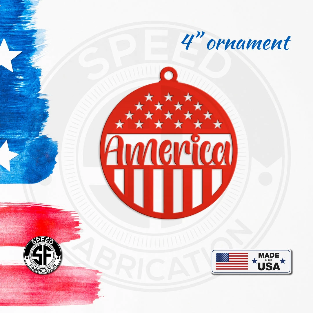 Speed Fabrication America Metal Sign