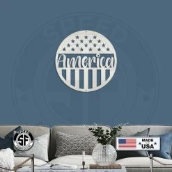 Speed Fabrication America Metal Sign