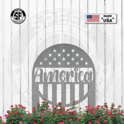 Speed Fabrication American Flag Metal Yard Stake