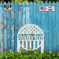 Speed Fabrication American Flag Metal Yard Stake
