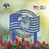 Speed Fabrication American Flag With Eagle Metal Yard Stake - Patriotic Yard Stake