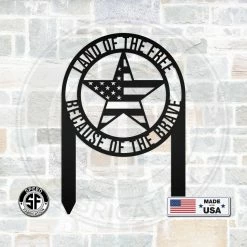 Speed Fabrication Patriotic Metal Signs Patriotic Metal Yard Stake - American Sign - Star Yard Sign