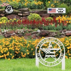 Speed Fabrication Patriotic Metal Signs Patriotic Metal Yard Stake - American Sign - Star Yard Sign