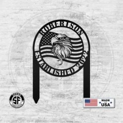 Speed Fabrication Patriotic Metal Signs Custom Eagle Yardstake