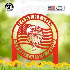 Speed Fabrication Patriotic Metal Signs Custom Eagle Yardstake