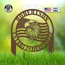 Speed Fabrication Patriotic Metal Signs Custom Eagle Yardstake