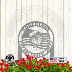 Speed Fabrication Patriotic Metal Signs Custom Eagle Yardstake