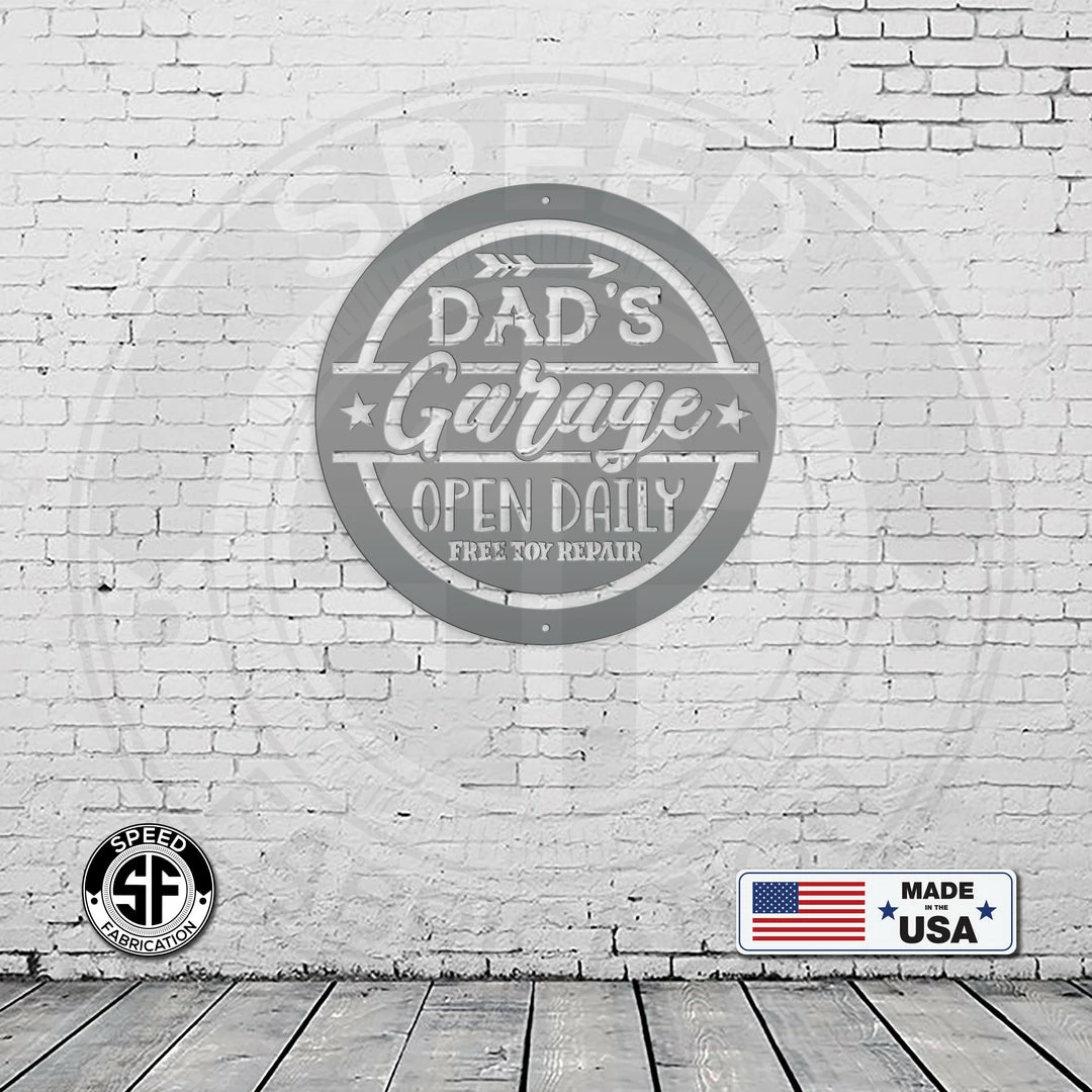 Speed Fabrication Garage Sign For Dad Garage Metal Signs