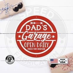 Speed Fabrication Garage Sign For Dad Garage Metal Signs
