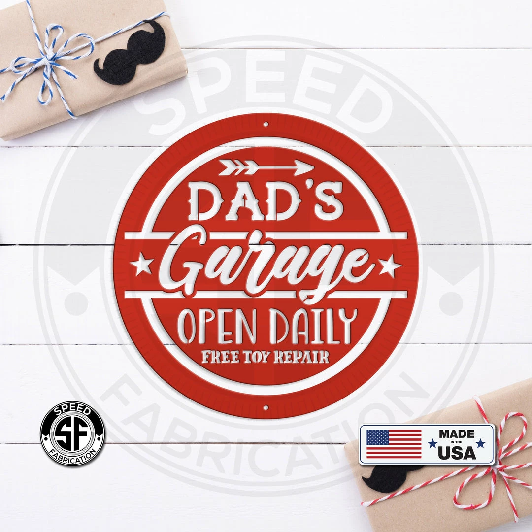 Speed Fabrication Garage Sign For Dad Garage Metal Signs