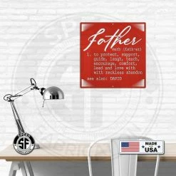 Speed Fabrication Definition Of Father Personalized Sign