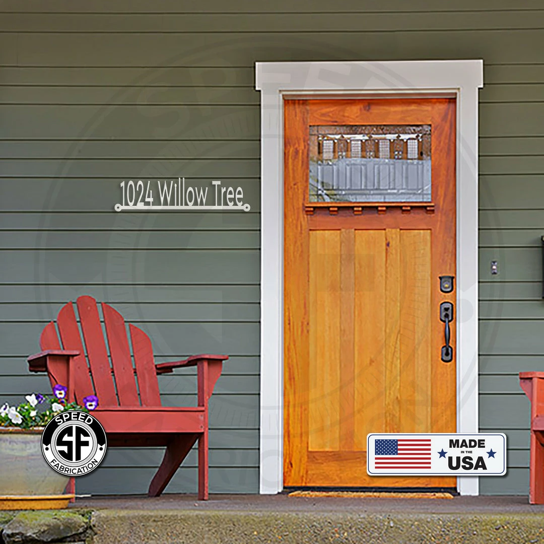 Speed Fabrication Address/House Number Metal Signs Custom Home Address Metal Sign
