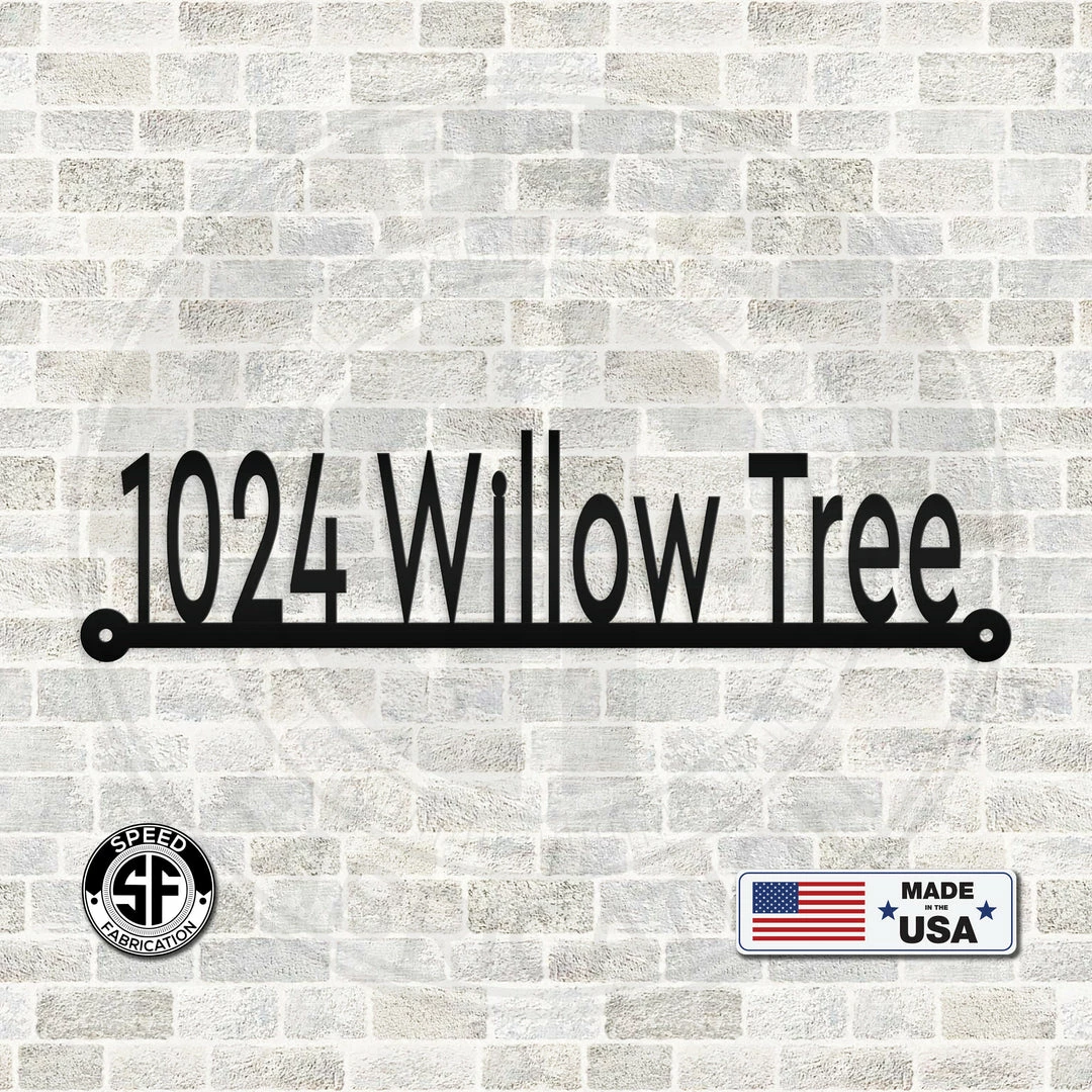 Speed Fabrication Address/House Number Metal Signs Custom Home Address Metal Sign