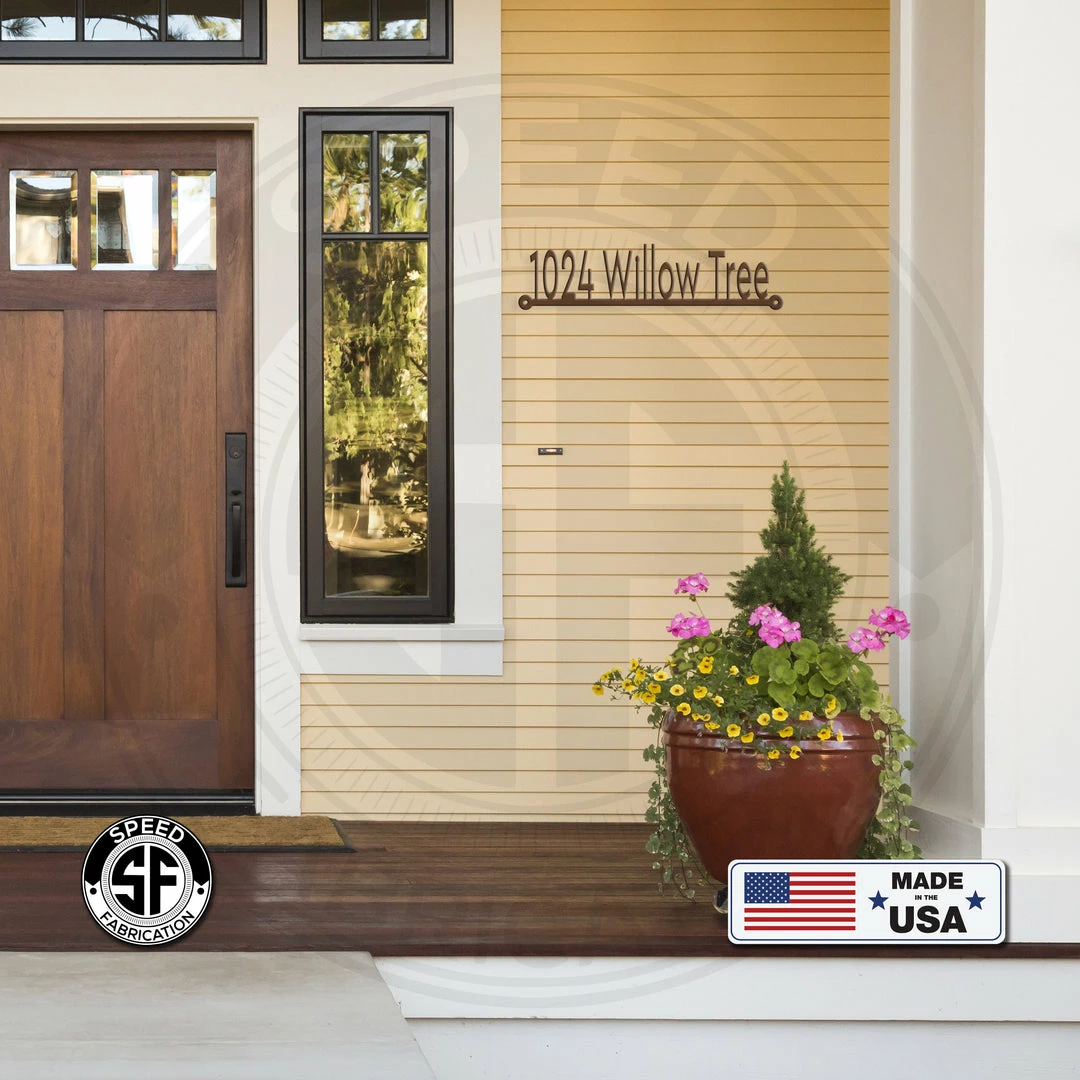 Speed Fabrication Address/House Number Metal Signs Custom Home Address Metal Sign