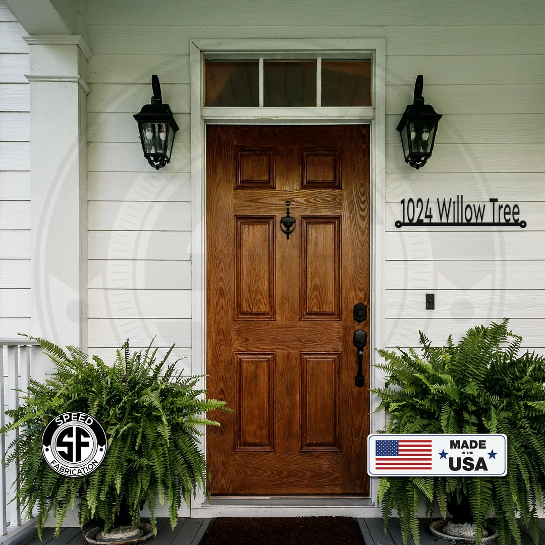 Speed Fabrication Address/House Number Metal Signs Custom Home Address Metal Sign