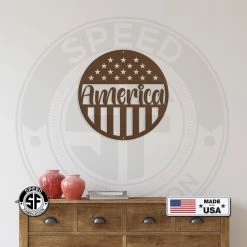 Speed Fabrication America Metal Sign