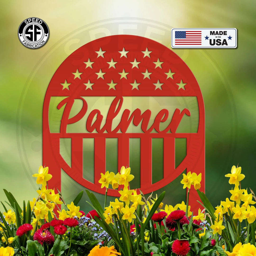 Speed Fabrication Custom Flag Metal Yard Stake - Patriotic Yard Stake