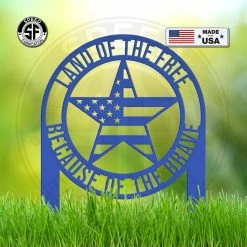 Speed Fabrication Patriotic Metal Signs Patriotic Metal Yard Stake - American Sign - Star Yard Sign