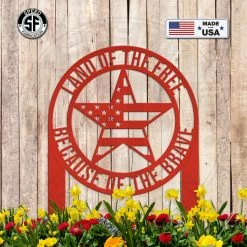 Speed Fabrication Patriotic Metal Signs Patriotic Metal Yard Stake - American Sign - Star Yard Sign